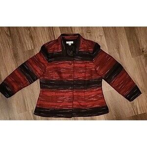 VintageColdwater Creek Womens Jacket XL Multicolor Blazer Shacket  Aztec Lined